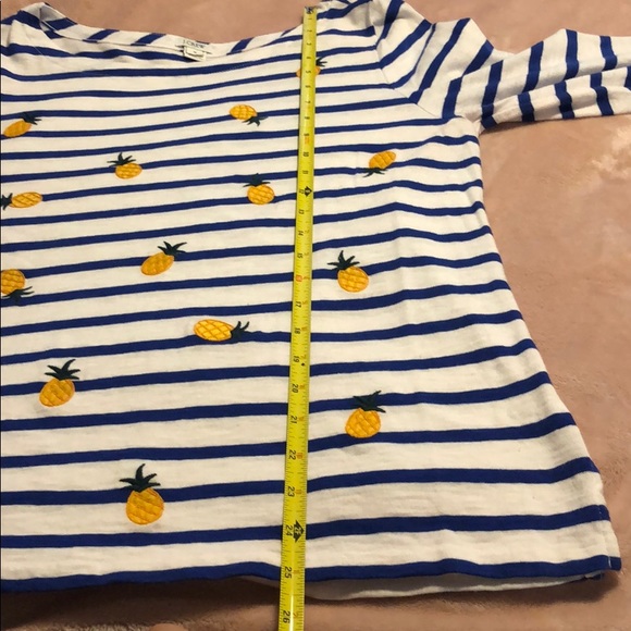 J. Crew 🍍 Cotton Boatneck 3/4 sleeve top - Picture 4 of 8